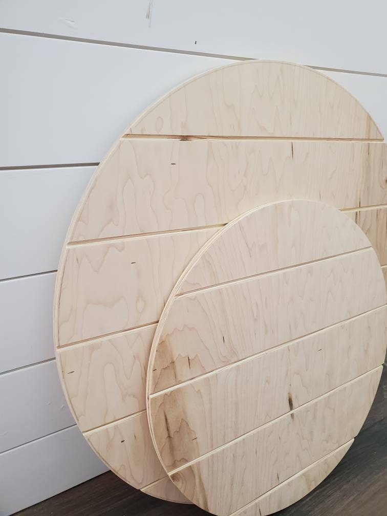 Lraerz Wood Circles for Crafts 12 Pack 12 inch Unfinished Wood Rounds Wooden Cutouts for Crafts Wood Slices for Painting Door Hanger Door Design Holid