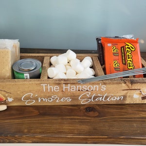 Smores Station Box - Smores box - Camping station - Smores Bar - Smores - Camping food box - Outdoor Food Tray