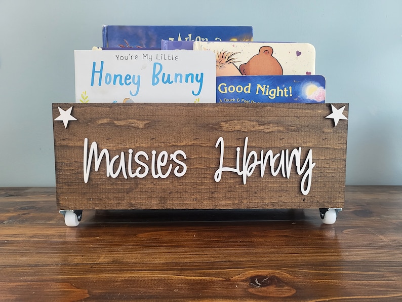 Personalized 3d Book Library Box Book Box Book Storage Etsy