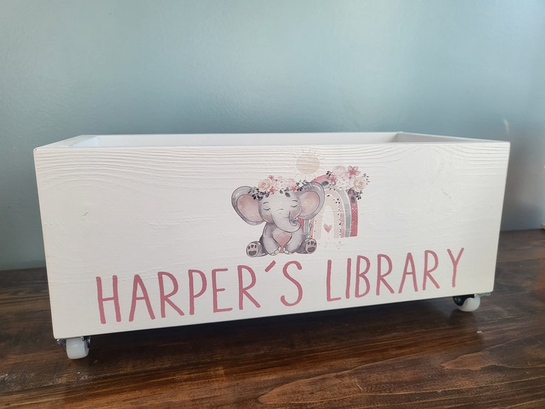 Kids Library Box, Baby Book Box, Book Storage, Nursery Storage, Baby ...