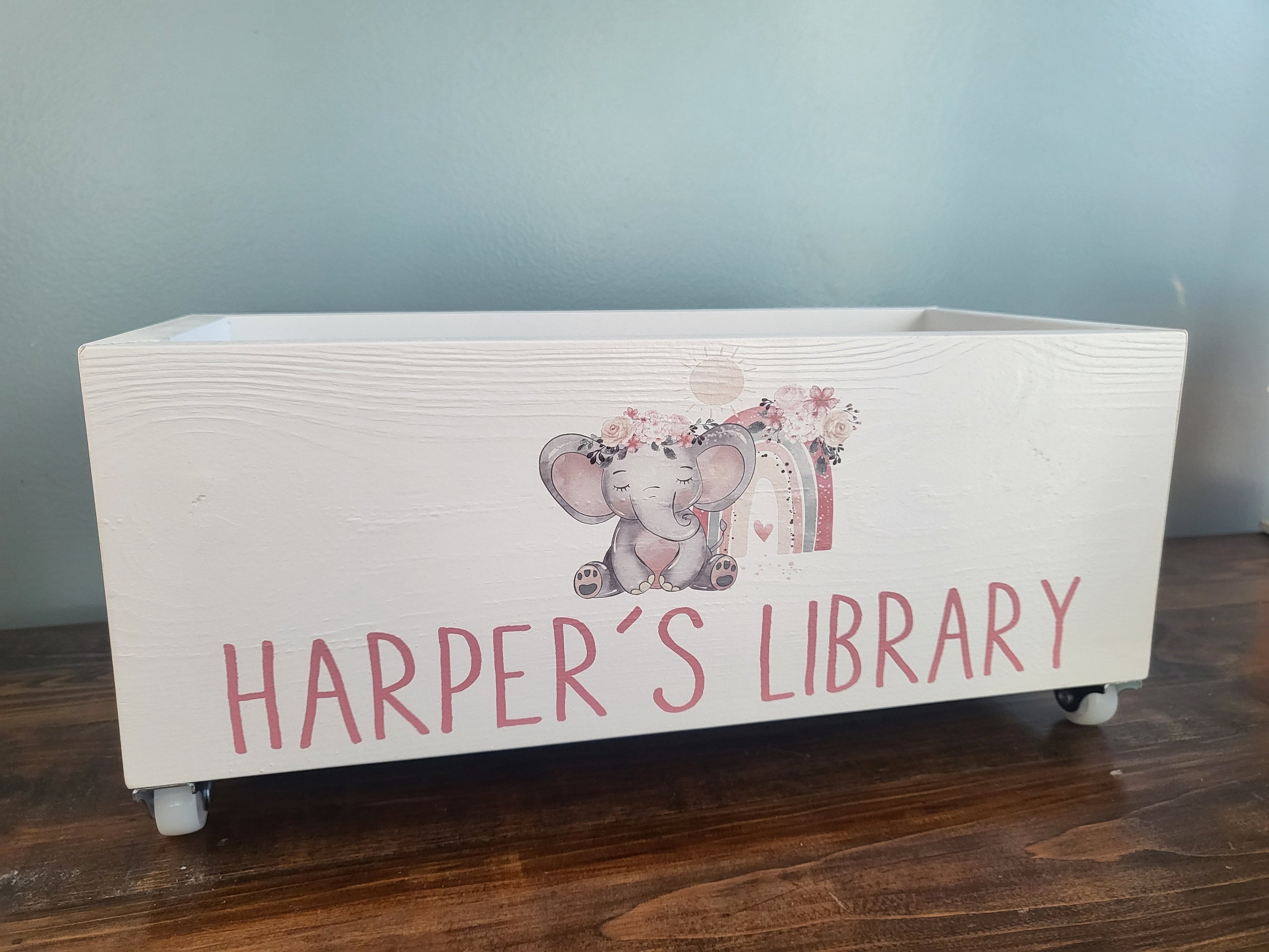 Kids Library Box, Baby Book Box, Book Storage, Nursery Storage, Baby ...