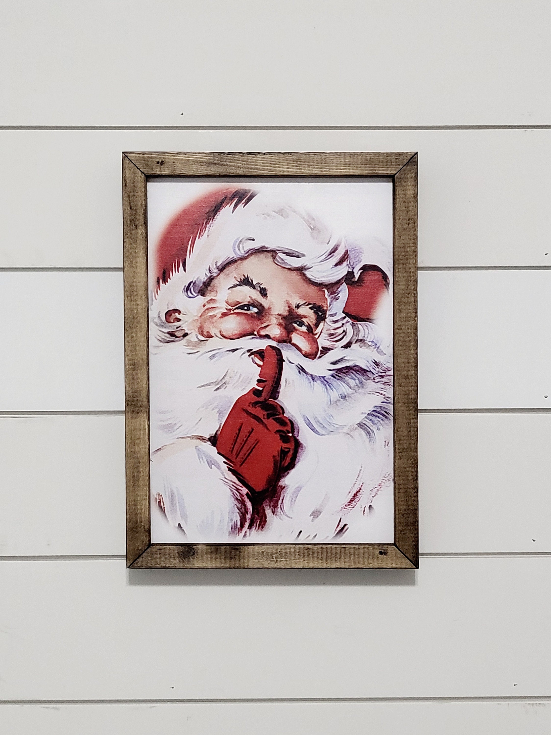 Vintage Santa Claus Wood Sign Santa Claus Mantle Decor - Etsy