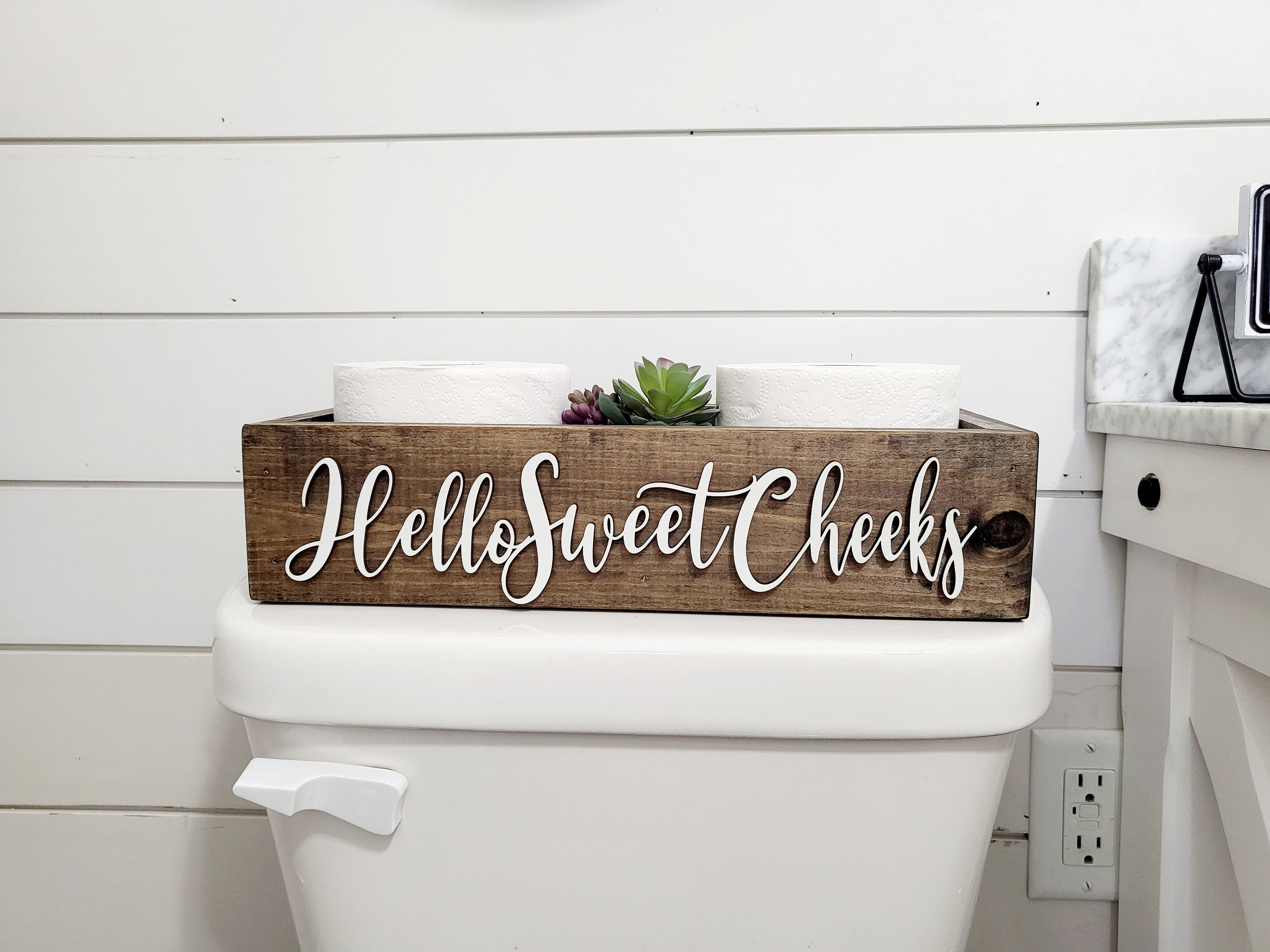 3D Hello Sweet Cheeks Box for Toilet Toilet Paper Holder Etsy