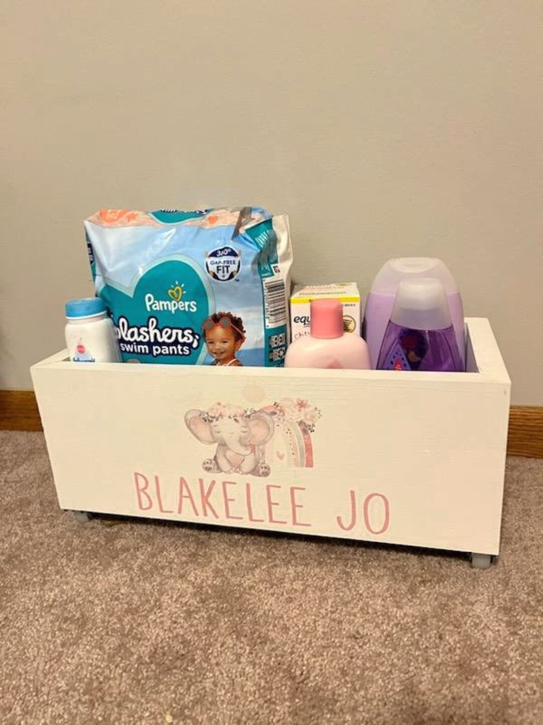 Diaper Crate, Kids Library Box, Book Storage, Nursery Storage, Baby