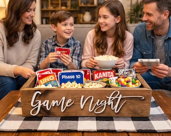 Caixa para Noite de Jogos 3D - Caixa Organizadora de Jogos - Caixa de Presente - Noite em Família - Jogos - Caixa para Comida de Camping - Bandeja para Comida ao Ar Livre - Presente para Crianças