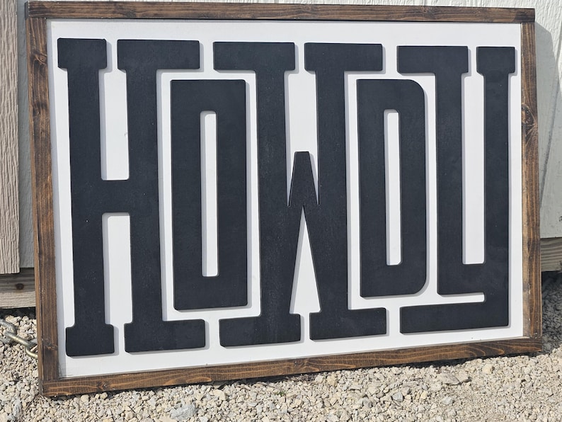 Howdy wood sign - Welcome wood sign - Western Decor - Western sign, Western Decor, Shelf sitting sign, Fall sign, Tiered tray signs image 14