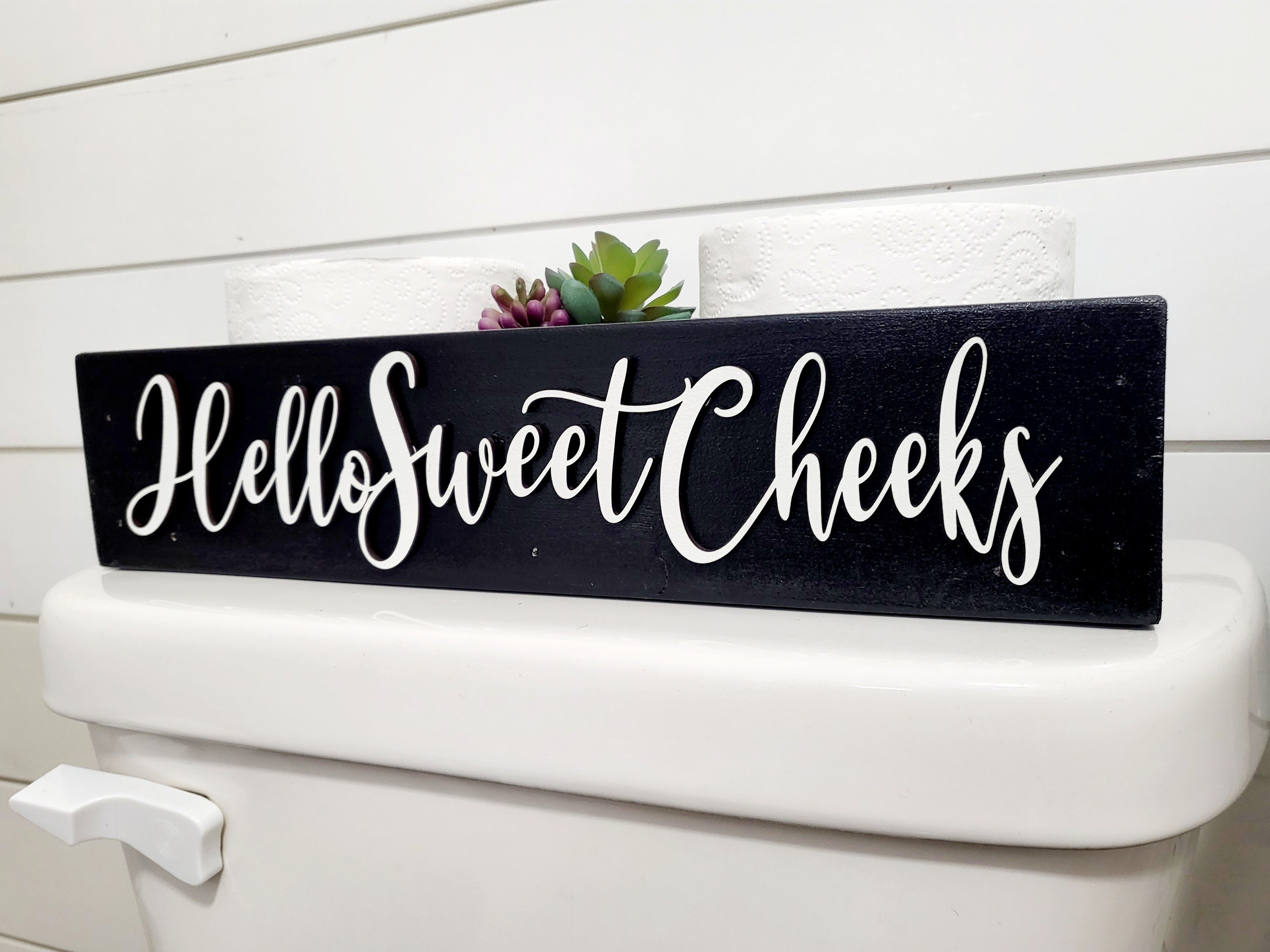 3d Hello Sweet Cheeks Box Toilet Box Bathroom Storage Etsy