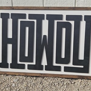Howdy wood sign - Welcome wood sign - Western Decor - Western sign, Western Decor, Shelf sitting sign, Fall sign, Tiered tray signs image 13