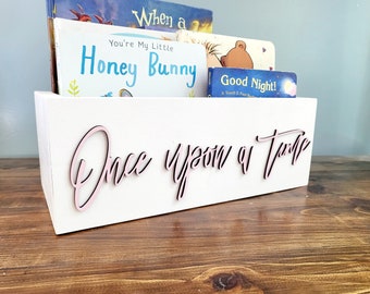 Once upon a time box- Book Box - Book Storage - Kids books - Book caddy - Kids room storage