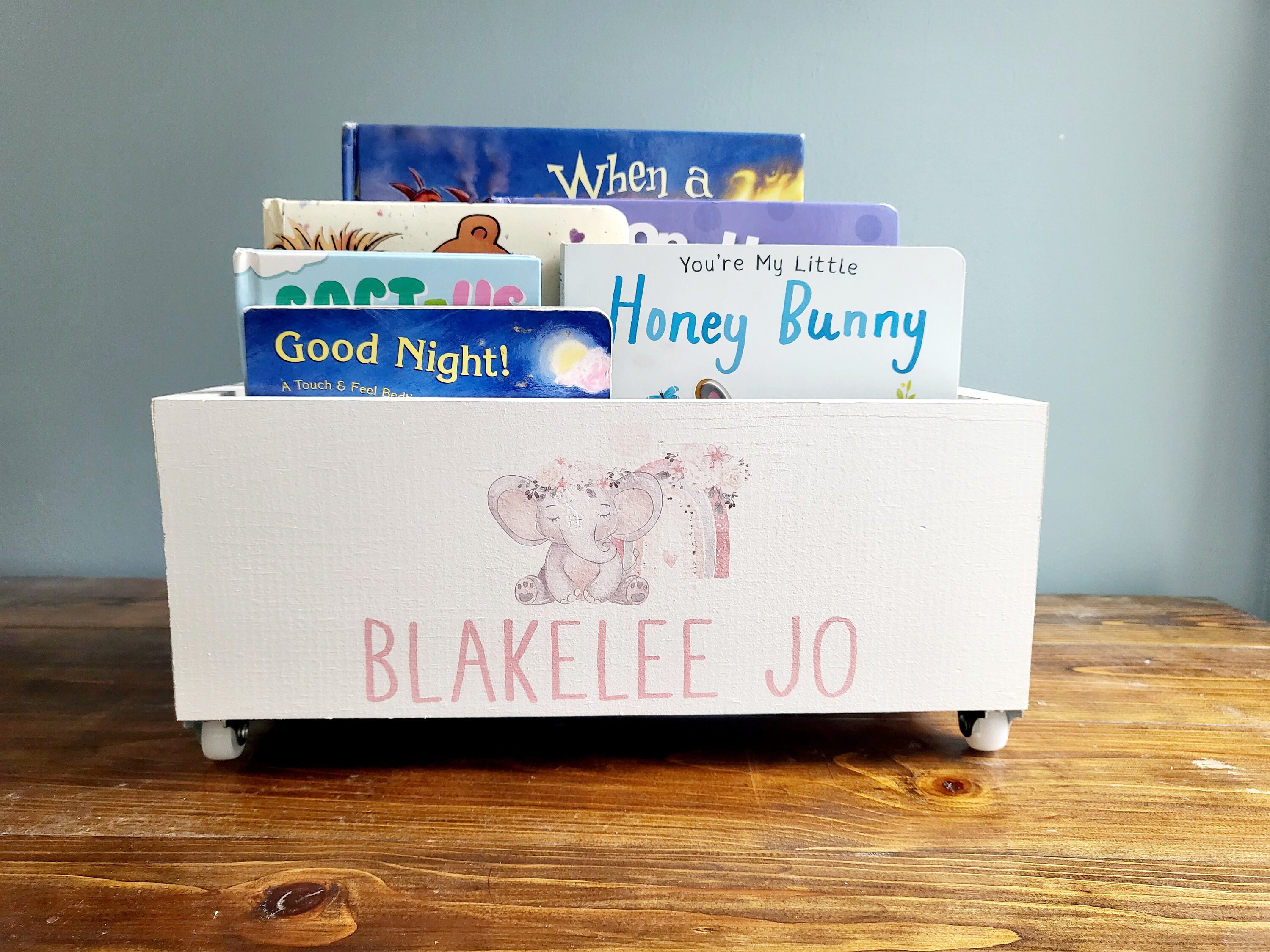 Kids Library Box, Baby Book Box, Book Storage, Nursery Storage, Baby ...