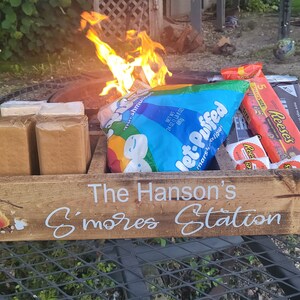 Smores Station Box - Smores box - Camping station - Smores Bar - Smores - Camping food box - Outdoor Food Tray