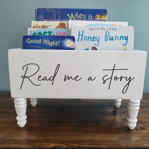 Read me a story Book Bin - Book Storage - Books - Toy Storage - Bookcase - Nursery Decor - Baby Shower Gift - Birthday Gift