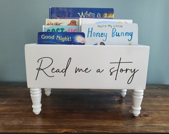 Read me a story Book Bin - Book Storage - Books - Toy Storage - Bookcase - Nursery Decor - Baby Shower Gift - Birthday Gift