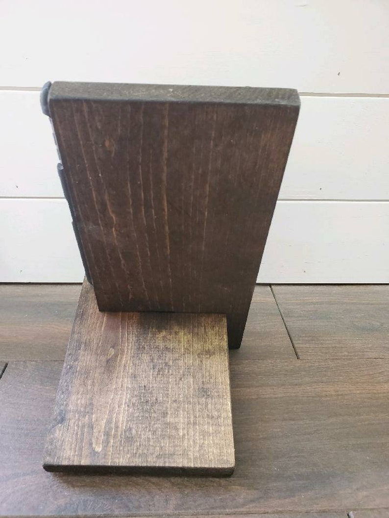 Collapsible Cookbook Stand Rustic Cookbook Holder Etsy