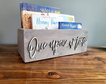 Once upon a time box- Book Box - Book Storage - Kids books - Book caddy - Kids room storage