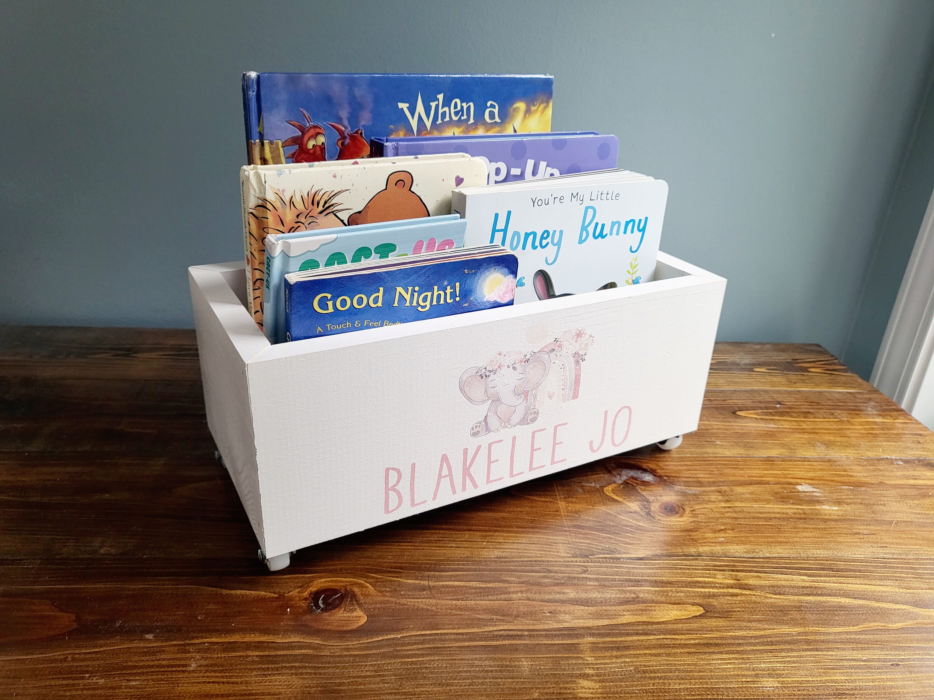 Kids Library Box, Baby Book Box, Book Storage, Nursery Storage, Baby ...
