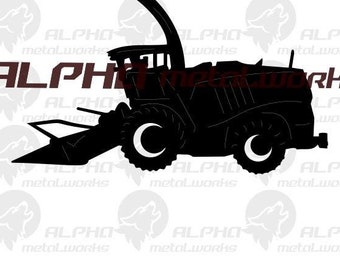 Cosechadora de ensilaje Claas, cosechadora de ensilaje dxf, picadora de ensilaje SVG