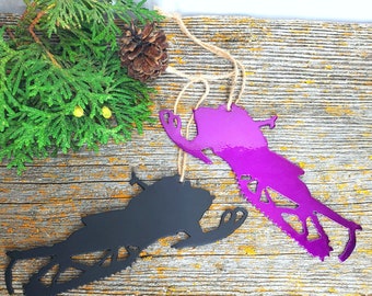 Adorno para árbol de Navidad, adorno navideño para moto de nieve, adorno para moto de nieve, regalos para aficionados a las motos de nieve.