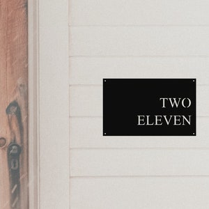 Modern address sign, custom address plaque, metal house number sign, personalized address sign