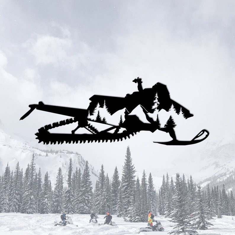 Skidoo Metal Wall Art, Snowmobile Metal Sign, Skidoo Mancave Sign