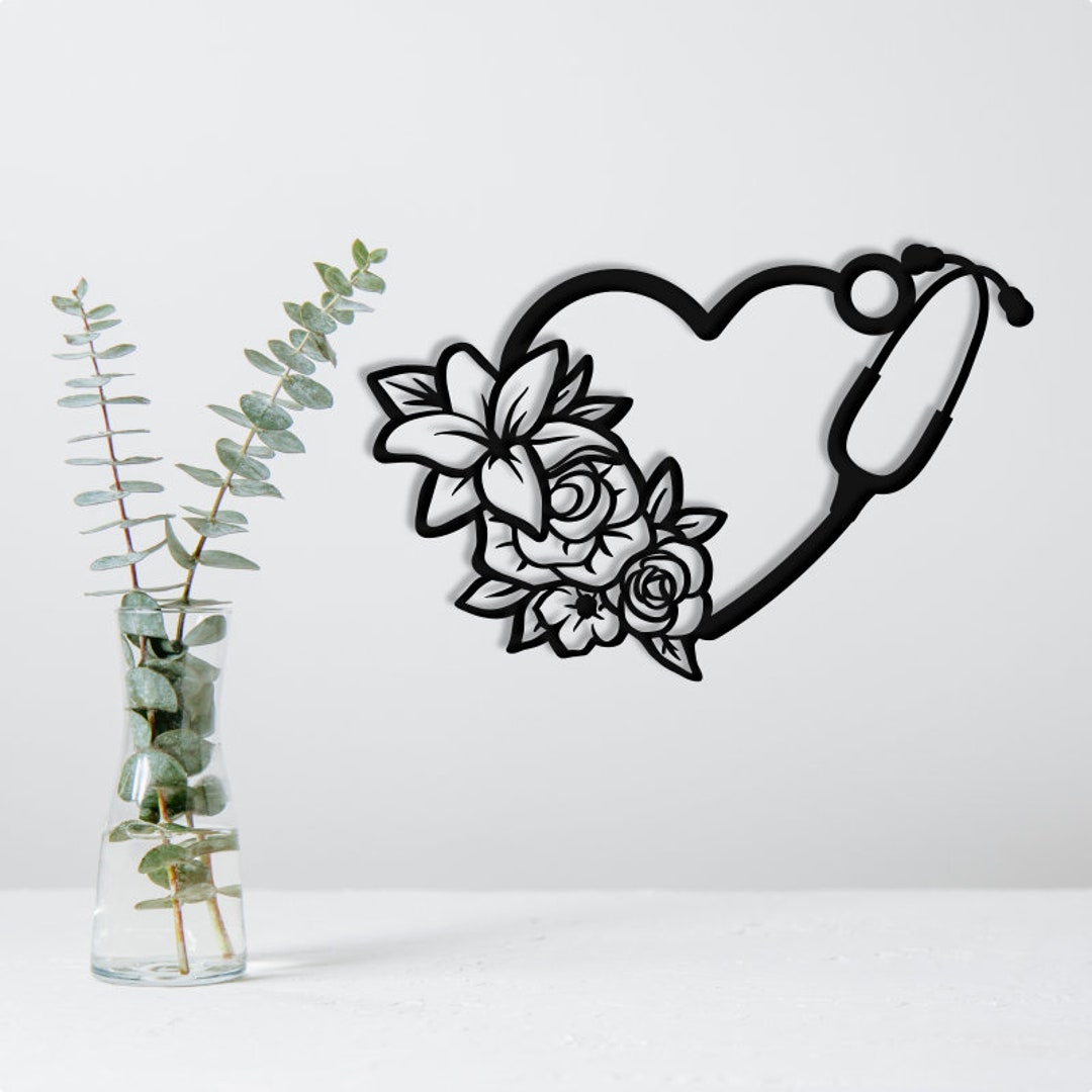 Stethoscope Wall Hanging, Stethoscope Decor, Metal Wall Art Etsy