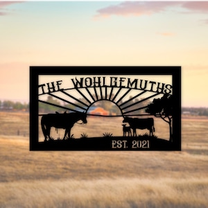 Western Last Name Sign, Name Sign For Ranch, Personalized Western Wedding Gifts, Ranch Family Name Sign
