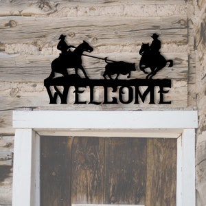 Western Metal Welcome Sign, Ranch House Welcome Sign, Western Home Decor