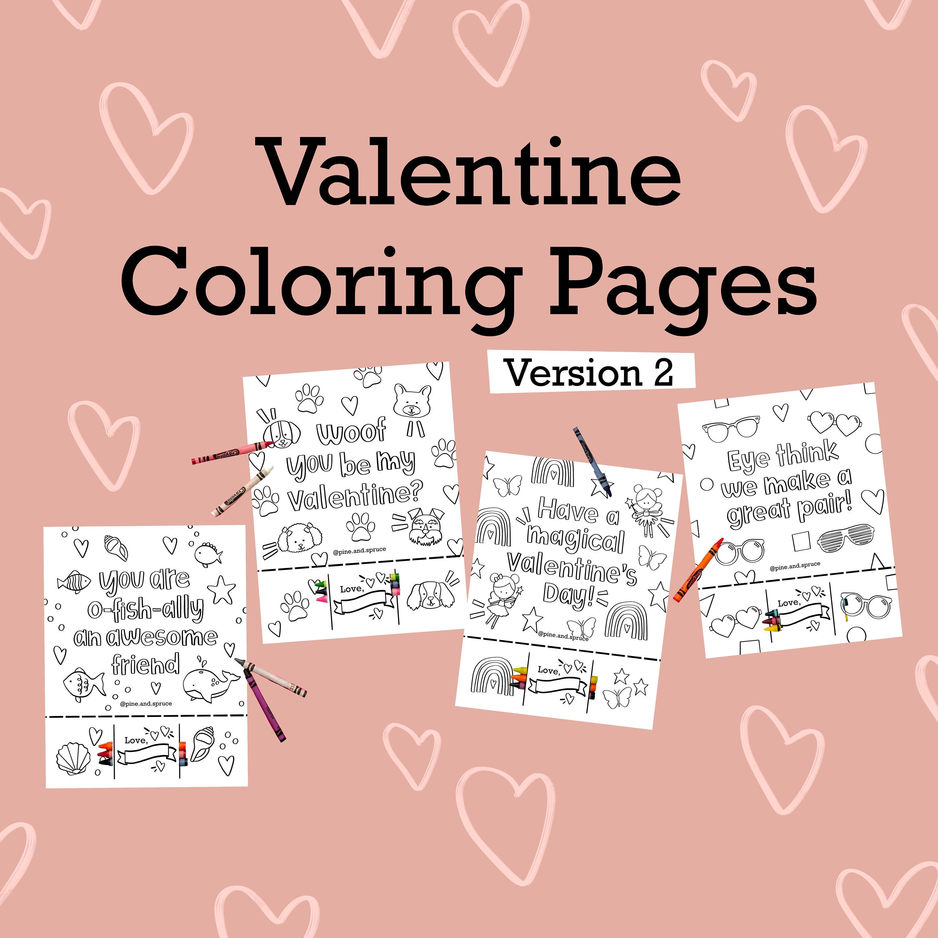 Coloring Pages - Make and Takes  Valentines day coloring page