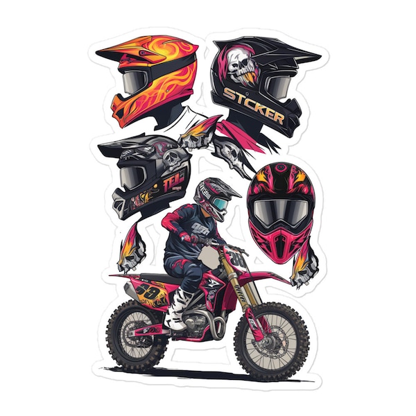 Dynamic Helmet & Motocross Sticker Collection, Touring Bike Motorcycle cross Sticker, Buy 1 get 5 free!
