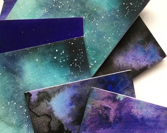Galaxy Notebook | A6 Notebook | Journal | Notebook Gift | Watercolour Stationary | Cosmic Art Gift | Mini Sketchbook | Night Sky