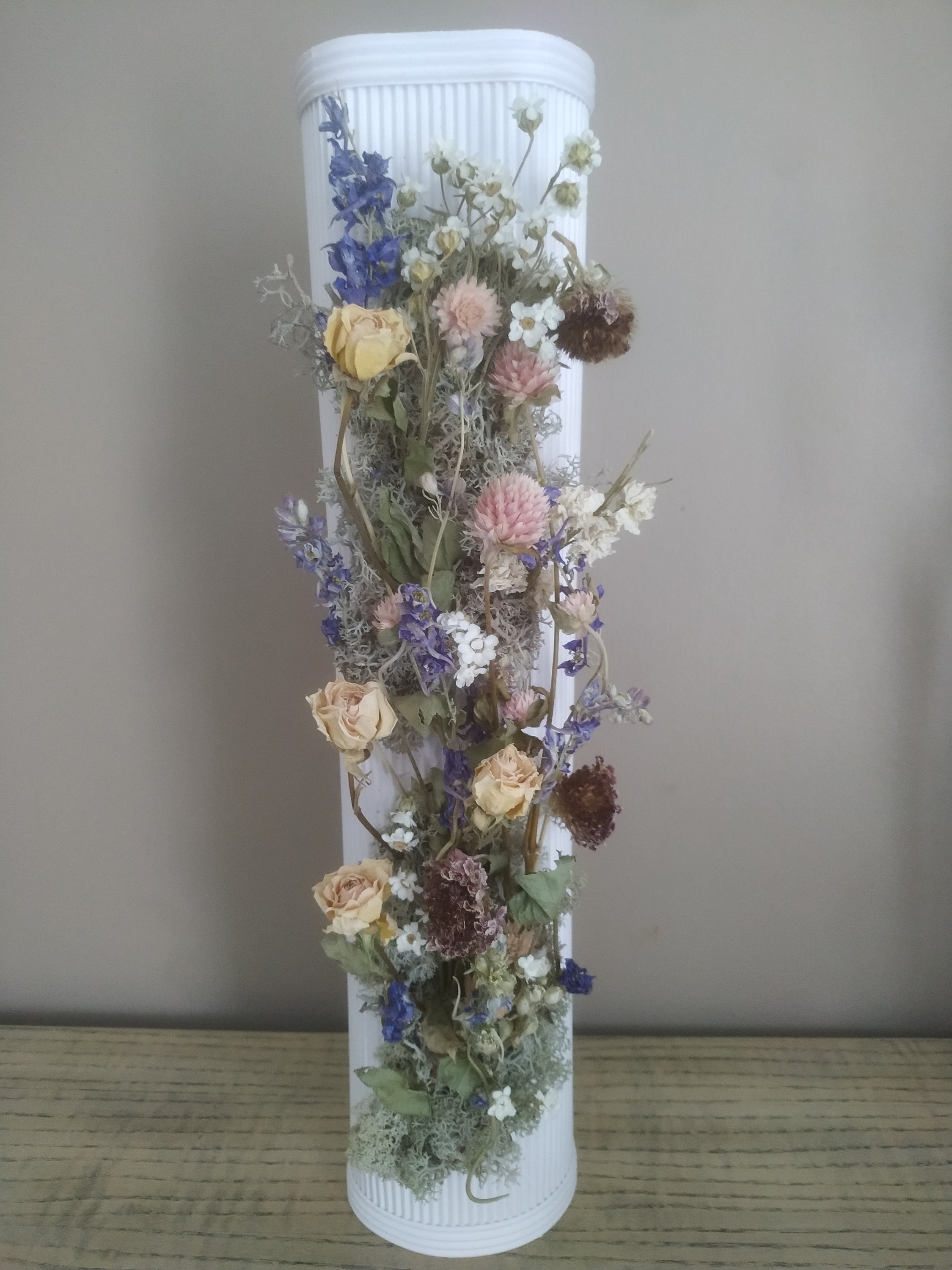 colonne De Fleurs Séchées