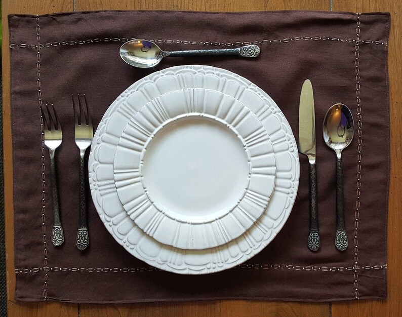 Chocolate Linen Placemat