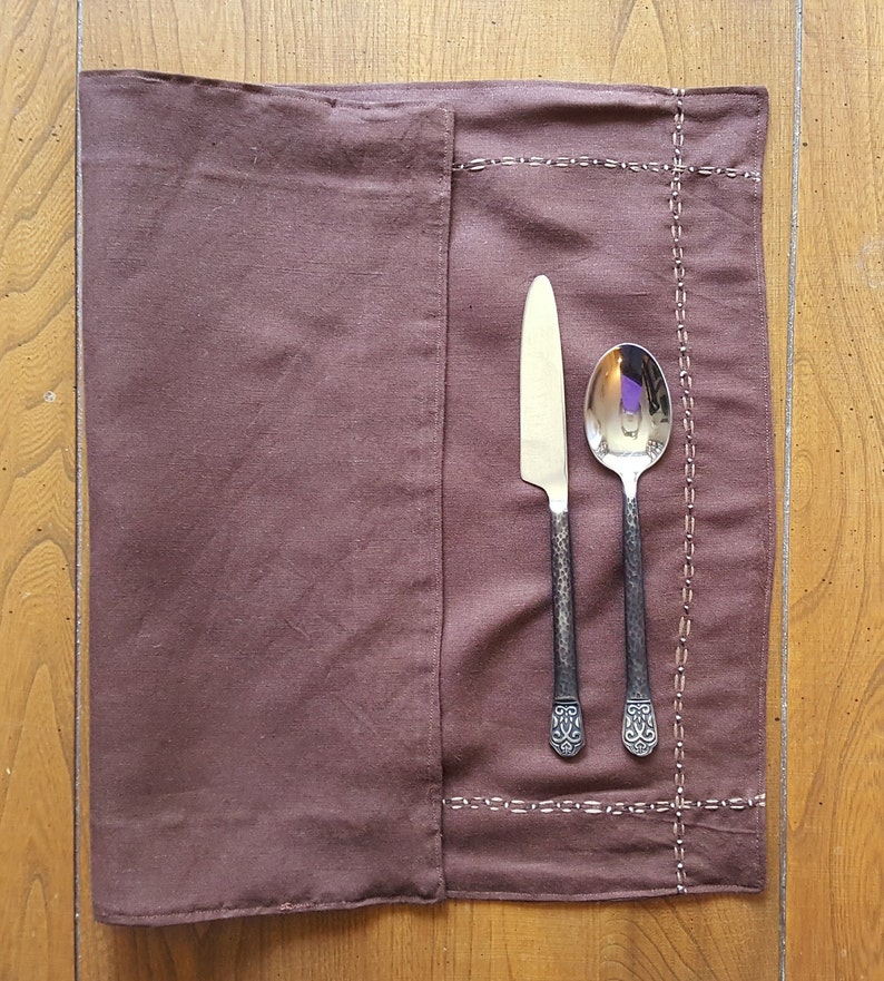 Chocolate Linen Placemat