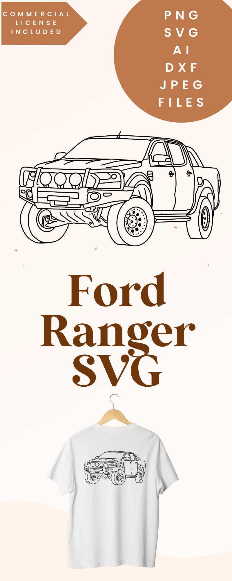 Ford Ranger SVG Ranger Laser File Ford Ranger Truck Laser File Dxf Ford ...