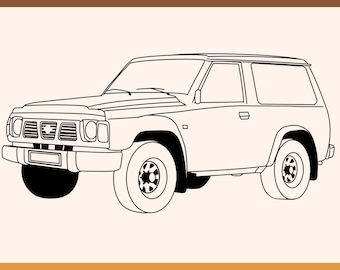 GQ Nissan Patrol SHORTY SVG gq short wheel base patrol png download shorty nissan patrol dxf vintage nissan patrol shorty vector graphic
