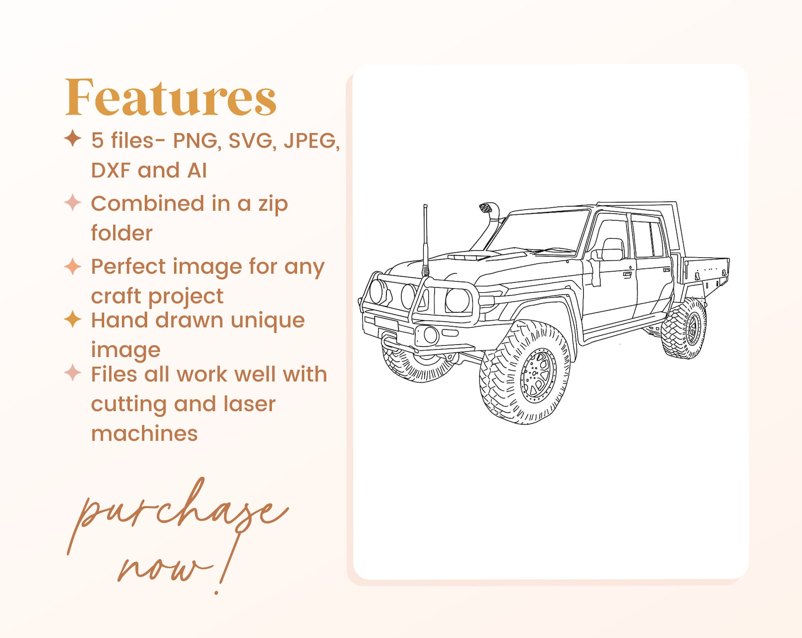79 Series Toyota Land Cruiser Cut and Laser File Digital Download ...
