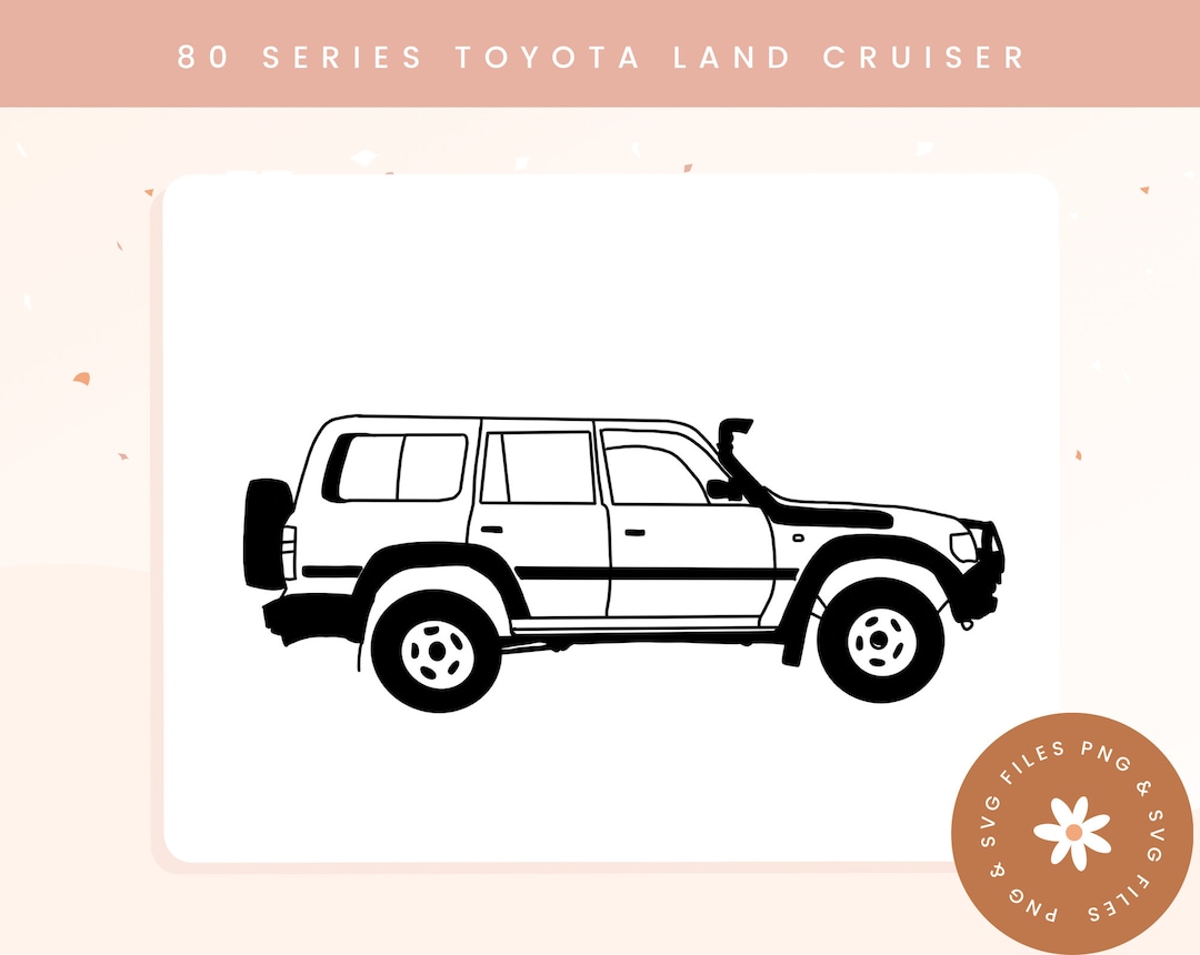 Land Cruiser 80 Toyota Outline Svg Png Jpg Dxf File Etsy
