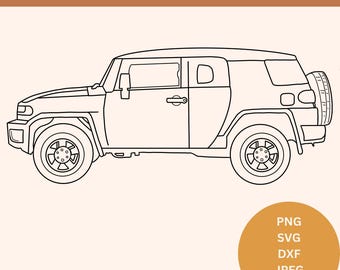 FJ cruiser svg FJ cruiser toyota png land cruiser FJ cruiser vector toyota dxf file fj cruiser laser file printable fj cruiser hand drawing