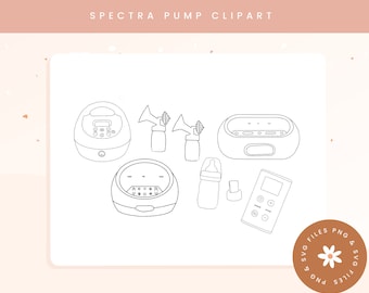 Breast Pump Spectra SVG PNG Dual S dual compact S1 S2 S9 flange duckbill bottle