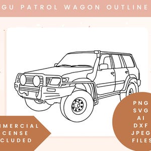 Nissan Patrol SVG Wagon Outline digital download svg patrol gu Patrol Clipart nissan Patrol Line Drawing PNG Nissan Patrol Wagon Line Vector