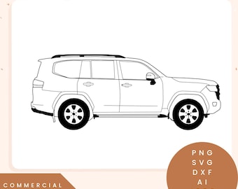 Lexus LX600 svg lexus 4x4 outline lx600 cut file four wheel drive lexus vehicle digital download outlanding lexus lx600 dxf laser cut file