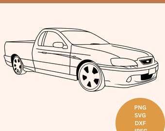 BF ford falcon svg ford falcon ute png bf falcon ute falcon bf dxf bf ford falcon laser file ford svg file ford falcon line art ford drawing