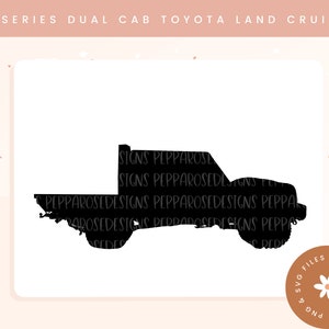 79 series Toyota Land Cruiser dual cab svg silhouette PNG