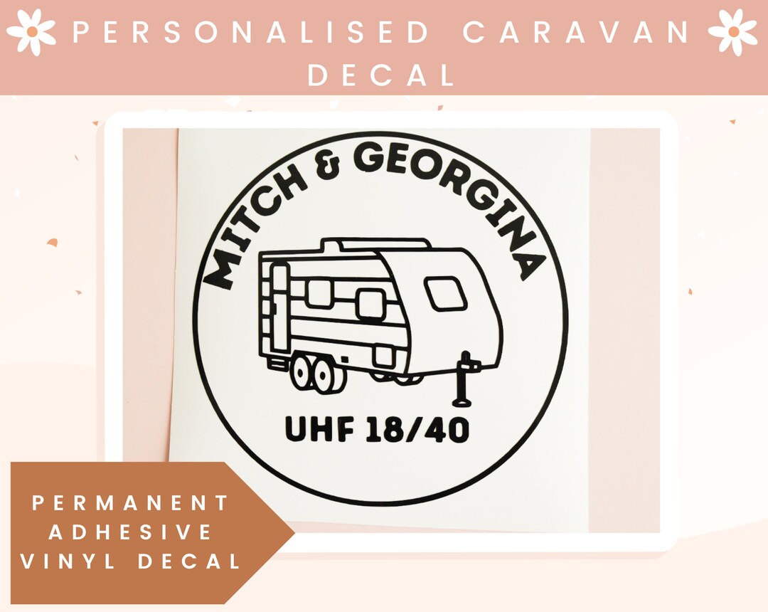 Personalised UHF Vinyl Sticker for Caravan Customised Caravan Etsy