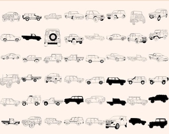 Offroad Vehicle SVG bundle 4x4 designs land cruiser svg nissan patrol cut file land rover laser file Offroad vehicle DXF vehicle clipart