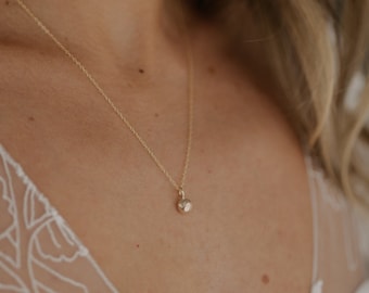 Recycled 9ct Gold Pebble Necklace, Handmade