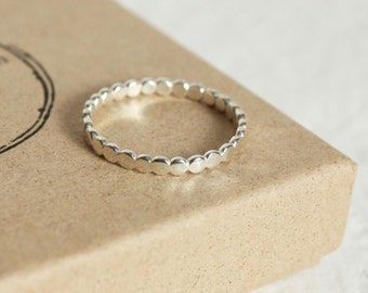 Sterling Silver Stacking Ring, Handmade