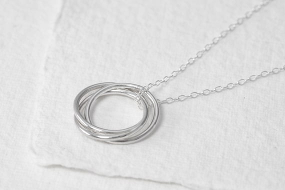 Personalised Textured Mini Russian Ring Necklace