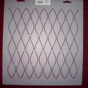 10.5" Purl Side Background Quilt Stencil EL451