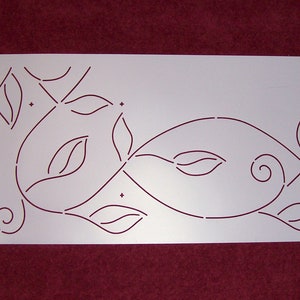 5" Leafy Branch Border & Corner Quilt Stencil